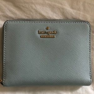 KATE SPADE LIGHT BLUE ZIP WALLET